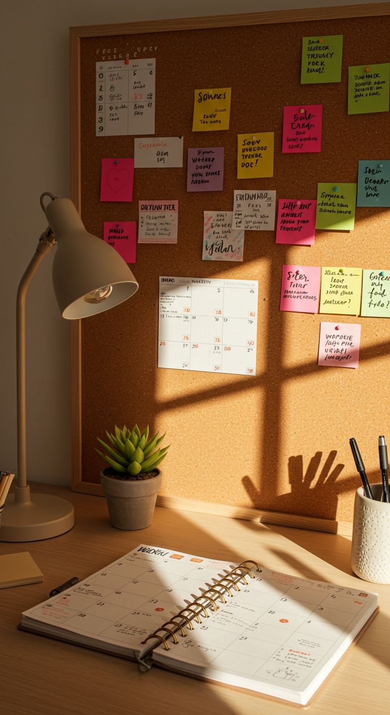 A clean, well-organized personal study table at The Study Room, designed for a productive and focused environment.